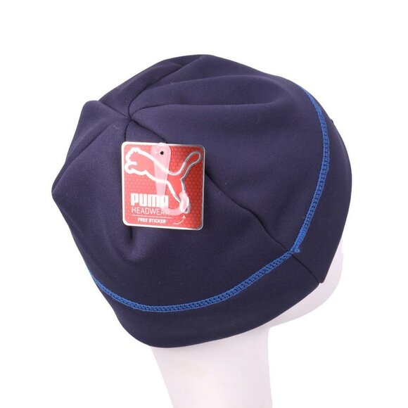 PUMA Youth Winter Toque Hat Beanie - Navy Blue Junior Kids Size - Picture 2 of 3